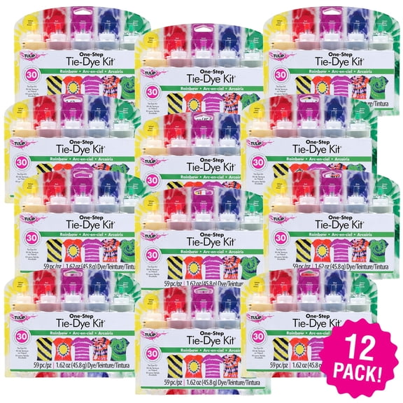 Multipack of 12 - Tulip One-Step Tie-Dye Kit-Rainbow