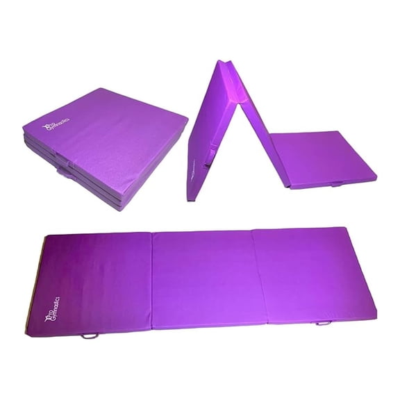 Tri Fold Folding 6'x2' 2" Thick, 2 Carrying Handles for Workouts, Gymnastics, MMA Martial Arts, Yoga, Aerobics, Stretching Home Gym Protective Flooring Mat ()