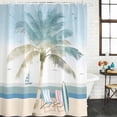 thumbnail image 3 of Summer Beach Chair Waterproof Fabric Shower Curtain,Coastal Palm Trees Canoeing Waterproof Fabric Shower Curtain for Bathroom Curtains Bathtubs Hotel Shower Curtains with 12 Hooks Standard 66x72, 3 of 8