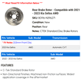 thumbnail image 2 of Rear Brake Rotor - Compatible with 2021 - 2023 Kia Seltos AWD 2022, 2 of 2
