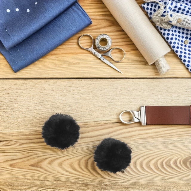 SKISUNO 40Ud Bolas De Fieltro Negras Para Manualidades De Ropa Y Complementos Únicos