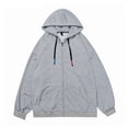 thumbnail image 4 of LOVZFMLL Cardigan for Women Men's Spring And Hooded Macaron Pocket Zipper Cardigan Sweater Coat, 4 of 9