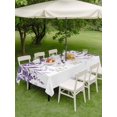 thumbnail image 4 of Outdoor Tablecloths with Umbrella Hole & Zipper, Purple Leaves Tablecloth Rectangle 60x84 Inch, Summer Botanical Waterproof Table Cloth, Patio/Pool/Picnic Table Covers, 4 of 8