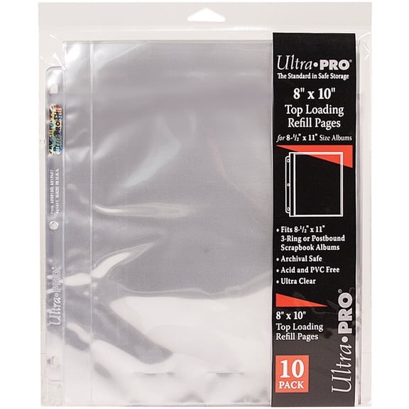 Ultra Pro 8.5"X11" Refill Pages 10/Pkg-For 8"X10" Photos
