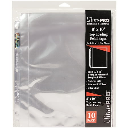 Ultra Pro 8.5"X11" Refill Pages 10/Pkg-For 8"X10" Photos