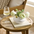 thumbnail image 6 of Better Homes & Gardens Soft Curve White Ribbed Ceramic Decorative Vase, 4", 6 of 8