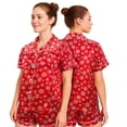 thumbnail image 4 of HITIME Pijama de Satín para Mujer Talla M, Conjunto de Short y Playera de Verano, Tela de Lujo Suave y Transpirable, Ideal para Dormir o Lounge, 4 of 8
