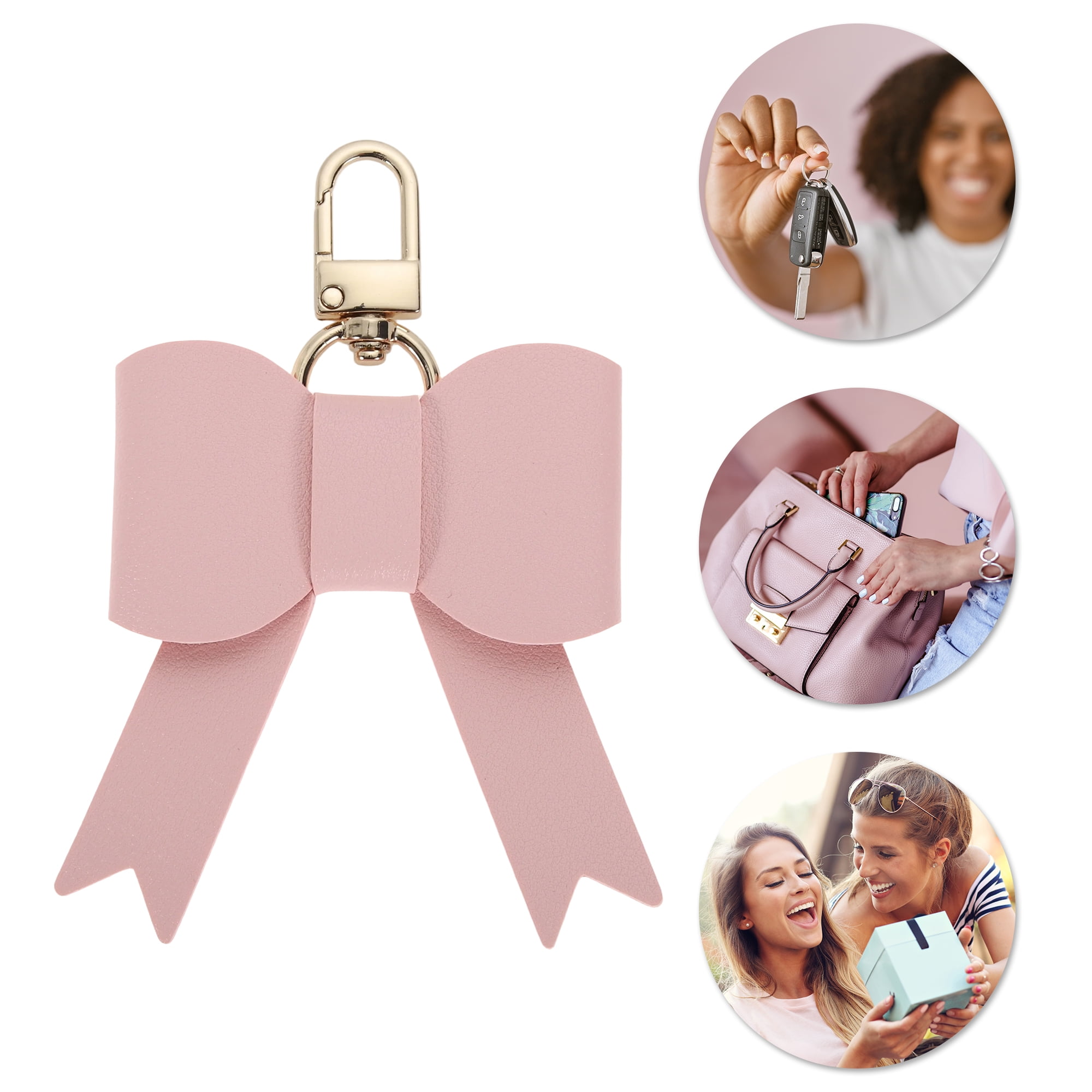 Unique Bargains Colorful Bow Handbag Charms for Gifts And Accessories Pink