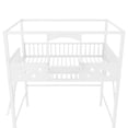 thumbnail image 6 of Leumius Full Size Loft Bed with Ladder and Storage Shelves,Metal High Loft Bed for Bedroom,White, 6 of 14