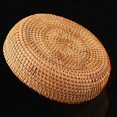 thumbnail image 3 of Natural Wicker Round Basket for Fruit, Bread, and Vegetable Storage, Handwoven Rattan Tray for Kitchen Decoration, 3 of 5