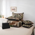 thumbnail image 6 of meiyoeat Camouflage Duck Monogram A 7-Piece Twin Bedding For Boys,Hunting Themed Initial Bedding Comforter Set,Black Reversible, 6 of 7
