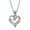 Silvertone, variant on PalmBeach Jewelry Diamond Accent Two-Tone Pave-Style Looped Heart Pendant Necklace 18k Gold-Plated 18"