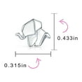 thumbnail image 4 of Bling Jewelry Womens 3D Origami Elephant Stud Earrings Sterling Silver Design, 4 of 5