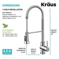 thumbnail image 6 of Kraus Britt 2-in-1 Commercial Style Pull-Down Single Handle Water Filter Kitchen Faucet for Reverse Osmosis or Water Filtration System in Chrome, 6 of 16