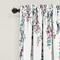 thumbnail image 2 of Lush Decor Mirabelle Watercolor Floral Room Darkening Window Panel Pair, 52x84, Blue/Coral, 2 of 5