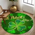 thumbnail image 2 of Round Rug 6Ft Washable Non-Slip, St. Patrick's Day Circle Area Rugs for Living Room Bedroom, Spring Green Lucky Grass Watercolor Indoor Floor Mats Carpet Runner for Home Decor Aesthetic, 2 of 8