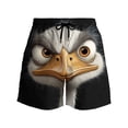 thumbnail image 4 of BRGZLK Mens Beach Shorts Summer Drawstring Waist Funny Cute Animal Expression Printing Summer Swim Trunks Novelty Beachwear Vacation Shorts with Pockets, 4 of 6