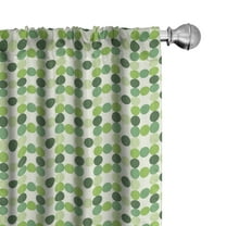 Ambesonne Green Curtains, Circles of Various Tones, Pair of 28"x63", Green Cream