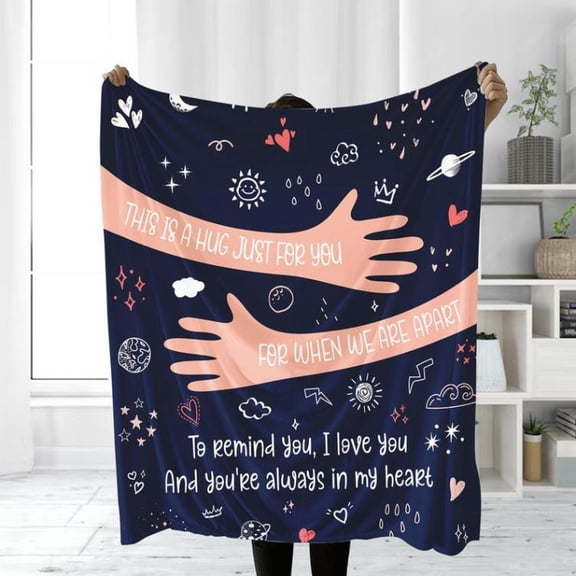 [60x50inch] [Tranquil Guild] Sending A Hug Blanket Thinking Of You Hug Blanket For Friend, Sister Or Mom, After Surgery Throw Blanket Gift, Man Women Gift