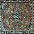 thumbnail image 1 of Ahgly Company Indoor Square Persian Light Blue Traditional Area Rugs, 7' Square, 1 of 4