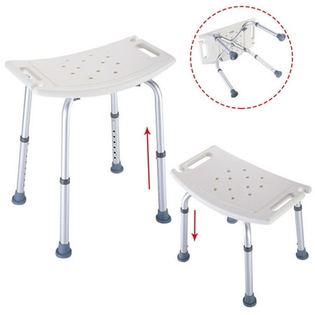 Zimtown Adjustable Elderly Bathtub Bath Shower Seat Chair Bench Stool Seat