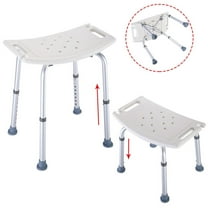 Zimtown Adjustable Elderly Bathtub Bath Shower Seat Chair Bench Stool Seat