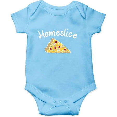 

HomeSlice - Food And Pizze Lover - English Language Joke - Cute One-Piece Infant Baby Bodysuit
