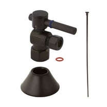 Kingston Brass CC43105DLTKF20 Standard Mount Modern Plumbing Toilet Trim Kit, 1/2" IPS x 3/8" O.D. Comp, Oil Rubbed Bronze