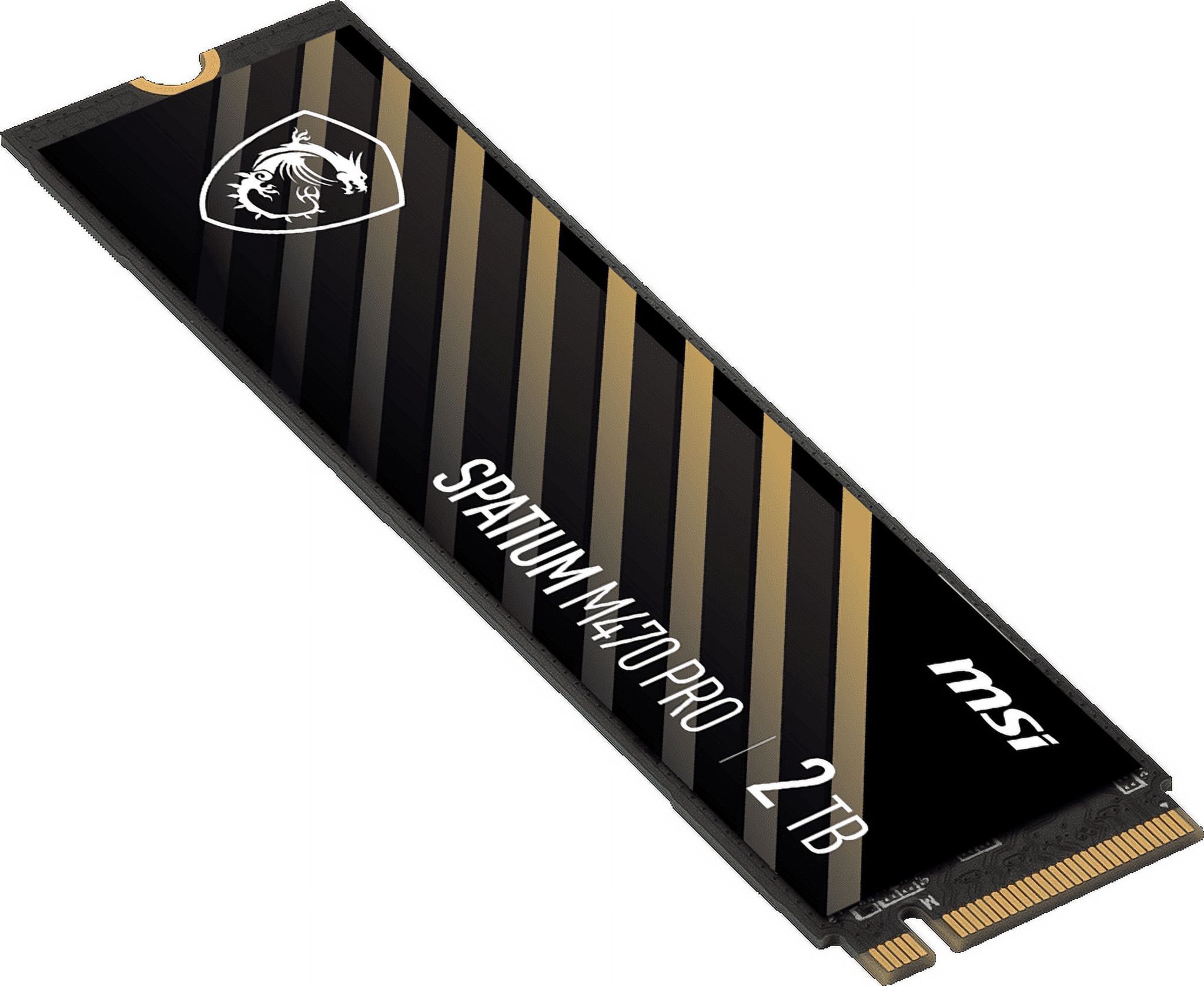 MSI SPATIUM M470 PRO PCIe 4.0 NVMe M.2 2TB, M.2 2280, PCIe Gen4x4 NVMe 1.4, 2TB Internal SSD