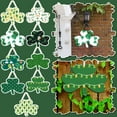 thumbnail image 4 of FYHALE St. Patrick's Day Shamrock Door Sign, Shamrocks Welcome Wooden Hanging Sign Lucky Irish Ornament Wood Wreath for Happy St. Patrick's Day Party Front Door Wall Decor, 4 of 5