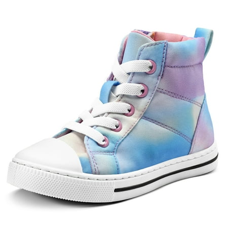 Kushyshoo Kids Canvas Sneakers Color Gradient High-Top Children Walking Shoes 11M