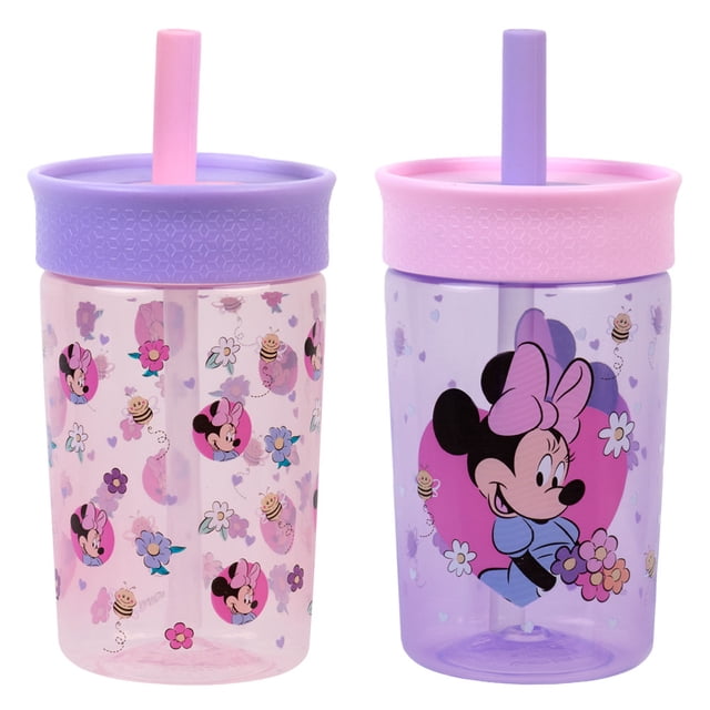 MAGMALIFE Vaso Entrenador para Niños Twin Tumb, 450 ml (2 Pzs), Popote Flexible Antiderrames, Fácil de Limpiar, Ideal para Viajes, Botella de Agua para Niños, Apto para Lavaplatos