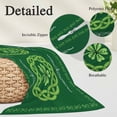 thumbnail image 3 of St. Patrick's Day Pillow Covers King, Farmhouse Lucky Leaves Stripes Border Soft Brushed Microfiber Breathable Throw Pillow Covers, Decorative Pillowcase with Zipper for Couch Sofa Bedroom 20"x36", 3 of 9