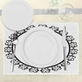 thumbnail image 3 of Ambesonne Cartoon Place Mats Set of 4, Profile in Frame Noble, Standard Size, Black and White, 3 of 6
