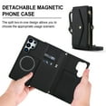 thumbnail image 2 of Dteck Crossbody Wallet for Samsung Galaxy S20 with Detachable Magnetic Phone Case, Compatible with MagSafe, RFID Blocking PU Leather Phone Case Flip Cover Wrist Strap Zipper Card Holder Slots,Black, 2 of 8