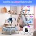 thumbnail image 2 of Leumius 28inch Mini Trampoline with Handle for Kids,Indoor Outdoor Small Rebounder Trampoline for Boys and Girls,Blue, 2 of 8