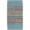 thumbnail image 2 of SAFAVIEH Montauk Jayde Striped Cotton Area Rug, Blue/Multi, 3' x 5', 2 of 6