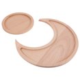 thumbnail image 2 of 1 Set Wooden Jewelry Plates Exquisite Storage Trays Sun Moon Shape Storage Plates, 2 of 7