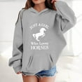 thumbnail image 2 of VNKIDY Girls Hoodies & Sweatshirts Winter Warm Pullover With Pocket Cute Horse Print Casual Long Sleeve Hooded Sweatshirt For Kids, 2 of 4