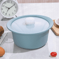 thumbnail image 3 of Silicone Microwave Steamer Pot with Handle & Lid-Grade Steamer Bowl, Heat- Cooker , Dishwasher Safe Blue,1 x Silicone Microwave Steamer Pot,Blue, 3 of 7