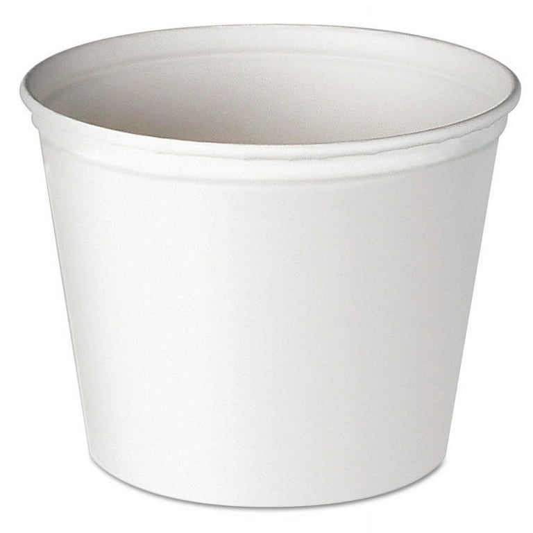 Double Wrapped Paper Bucket, Unwaxed, 53 oz, White, 50/Pack, 6 Packs/Carton Double Wrapped Paper Bucket, Unwaxed, 53 oz, White, 50/Pack, 6 Packs/Carton