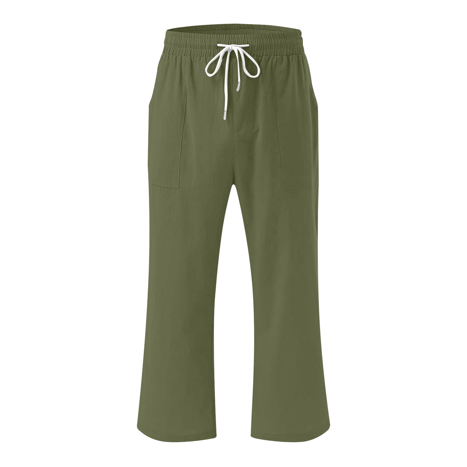 Fayshow0 Baggy Comfy Solid Long Pants Light Weight Fashion