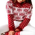 thumbnail image 1 of LNGOOR Chandails de Noël pour Femmes Motif Flocon de Neige Col Rond Manches Longues Vêtements Festifs, 1 of 6