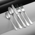thumbnail image 3 of Godinger Silverware Set, Flatware Set, Matte Finish Stainless Steel Cutlery Silverware Flatware Sets, 20 Piece Set, Service for 4, 3 of 5