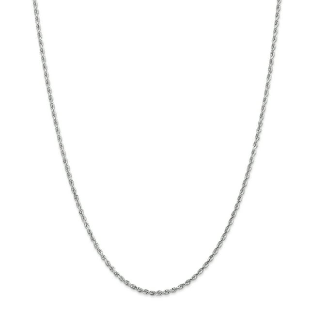 10k White Gold 2.25mm D/C Quadruple Rope Chain (Weight: 6.75 Grams, Length: 20 Inches)