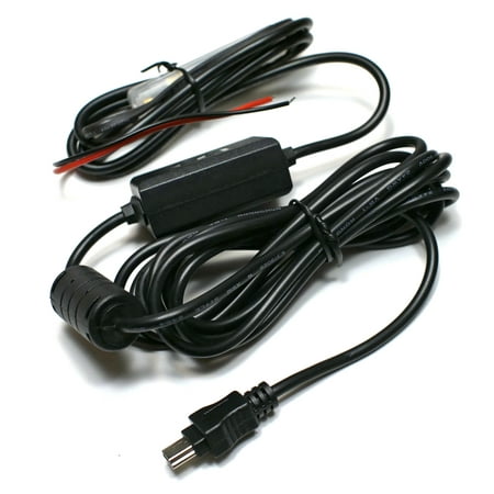 EDO Tech Car Charger Power Cord for Garmin Dash Cam 10 20 30 35 GDR 33 43 GTU 10 (10 Ft Long Direct Hardwire Mini USB Power Cable