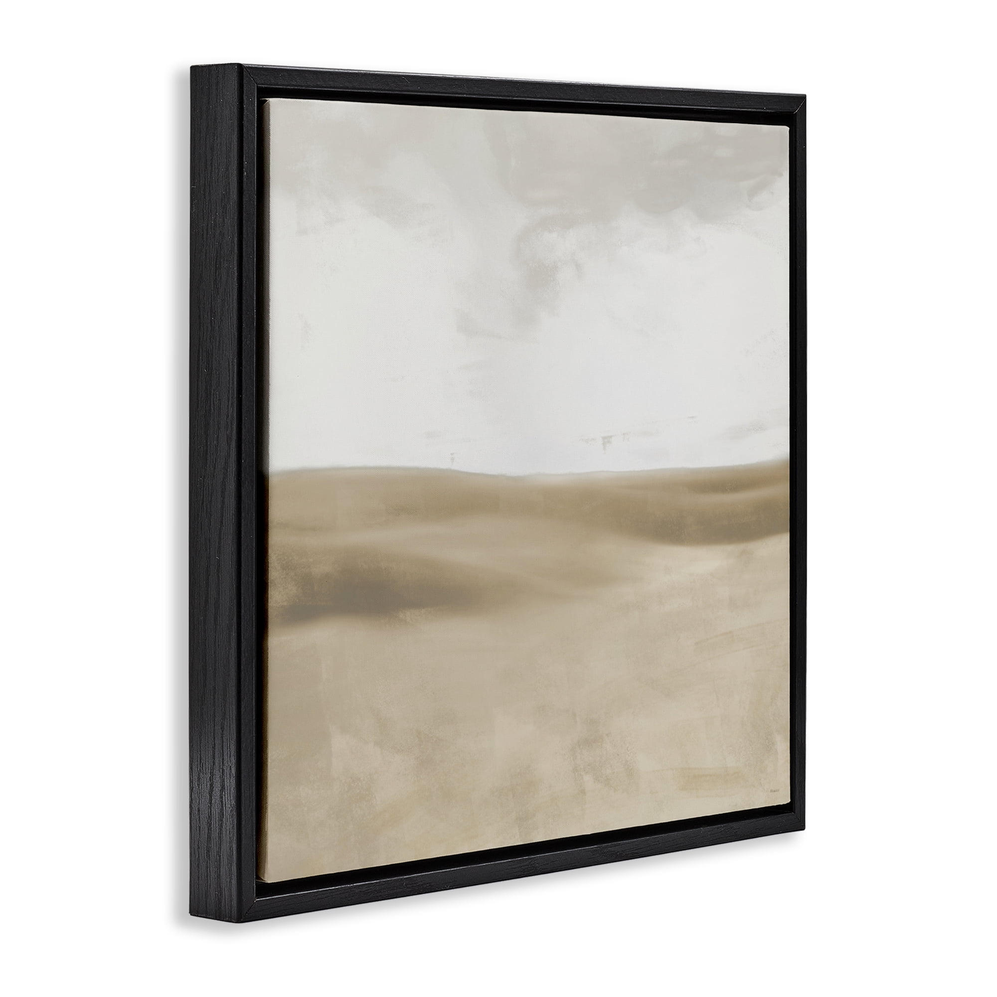 Stupell Industries Smooth Neutral Hills Black Framed Floater Canvas Wall Art, design by Dan Meneely