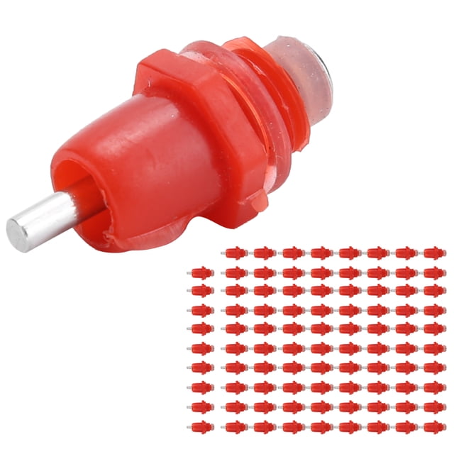 Chicken Nippler, Save Money 100Pcs 360 Degree Watering Poultry Screw Style Waterer, Stainless Steel Pasture For Farm PVC Pipe Chicken Big Head