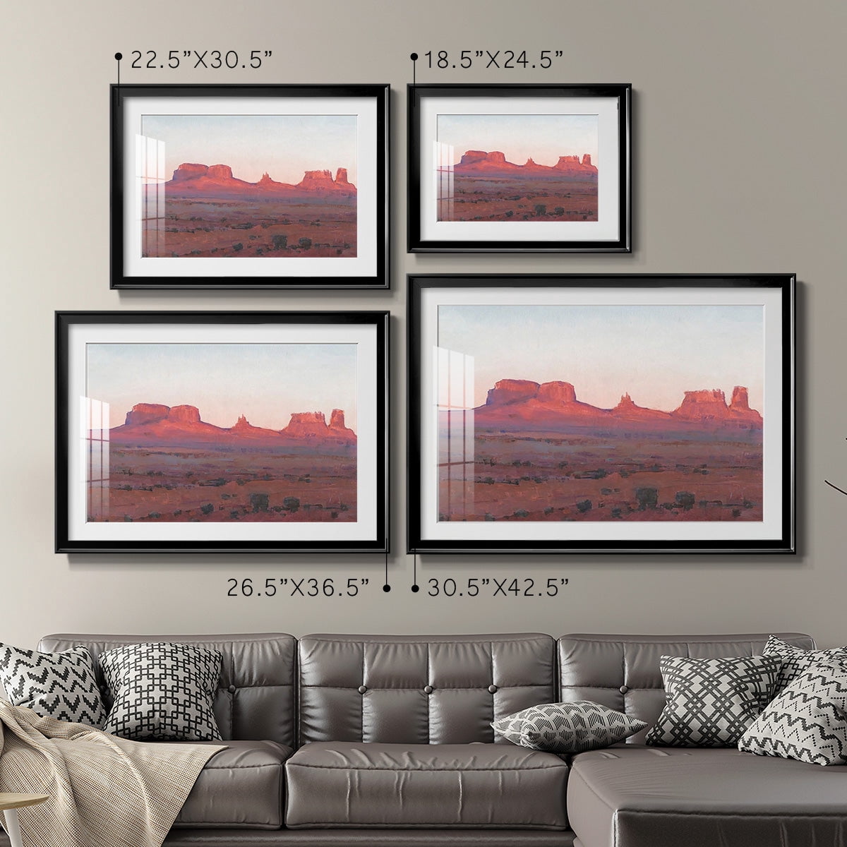 Red Rocks at Dusk II Premium Framed Print - Ready to Hang