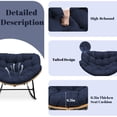 thumbnail image 4 of SDJPOI Outdoor Patio Rocking Chair Cushion, Waterproof & Fade Resistant Tufted Egg Chair Cushion with 6 Straps, Wicker Papasan Chair Cushion for Indoor & Outdoor, 4 of 8